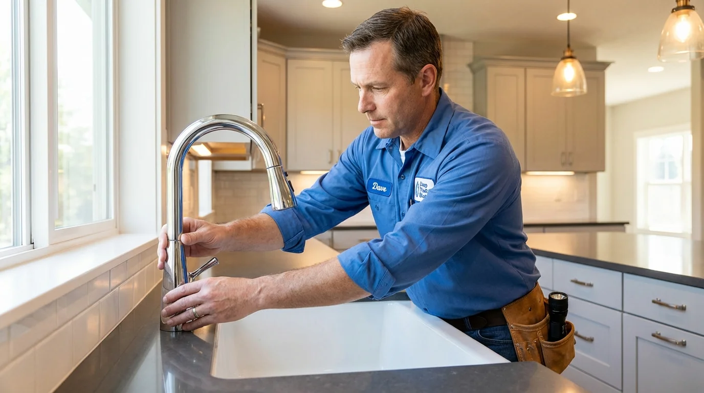 Kitchen faucet installation by Johns Plumbing LLC in David City