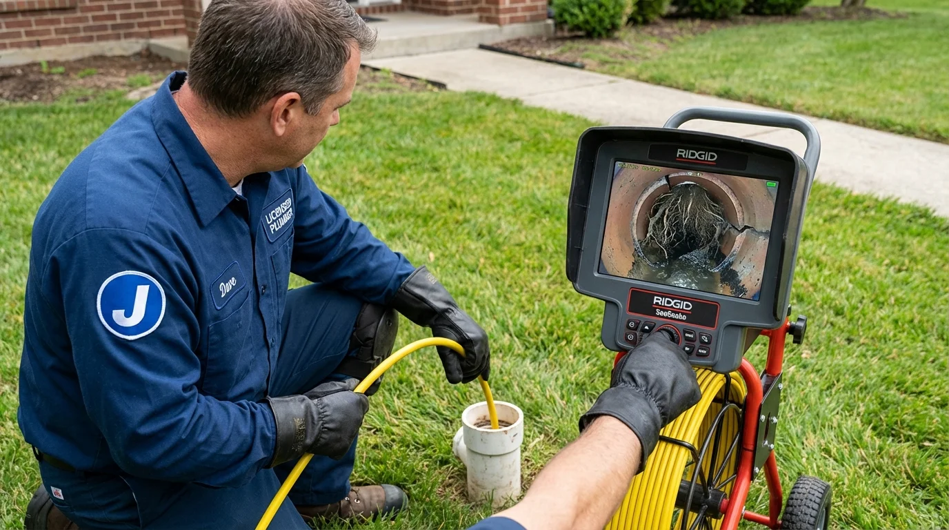 Sewer camera inspection being performed by Johns Plumbing LLC in David City